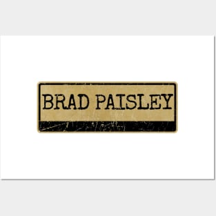 Aliska text black retro - Brad Paisley Posters and Art